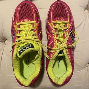 Saucony Women's Pink and Yellow Running Shoes